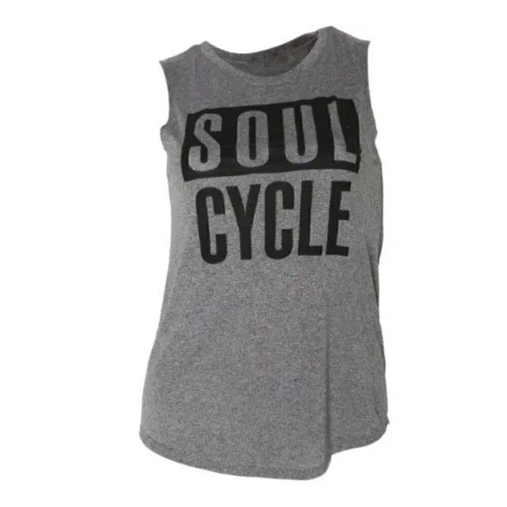 SOULCYCLE | heather grey and black muscle tank M